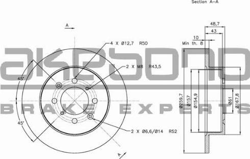 Akebono BN-0576 - Disque de frein cwaw.fr