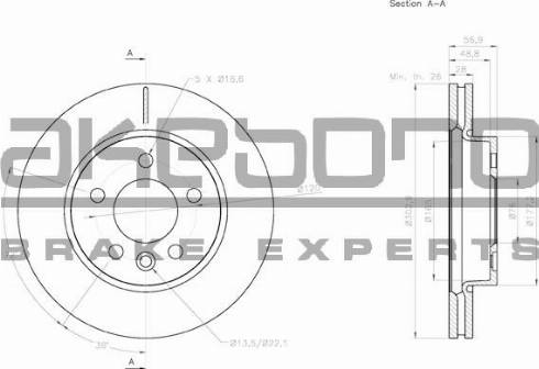 Akebono BN-0695 - Disque de frein cwaw.fr