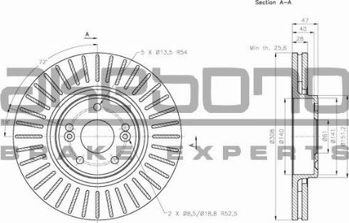 Akebono BN-0650 - Disque de frein cwaw.fr