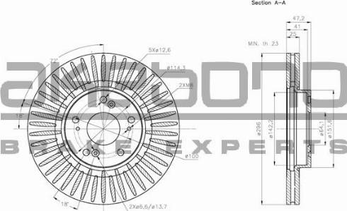 Akebono BN-0669 - Disque de frein cwaw.fr