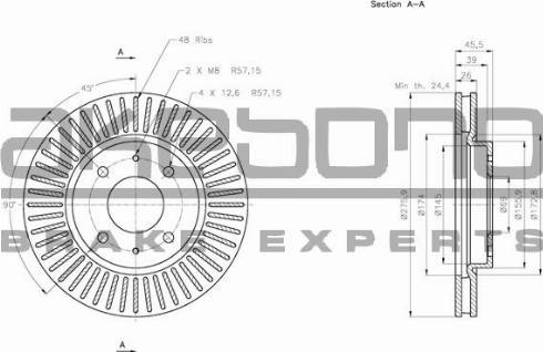 Akebono BN-0609 - Disque de frein cwaw.fr