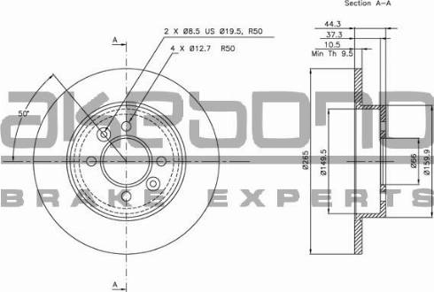 Akebono BN-0605 - Disque de frein cwaw.fr