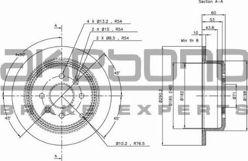 Akebono BN-0607 - Disque de frein cwaw.fr