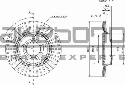 Akebono BN-0614 - Disque de frein cwaw.fr