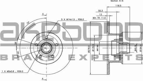 Akebono BN-0616E - Disque de frein cwaw.fr