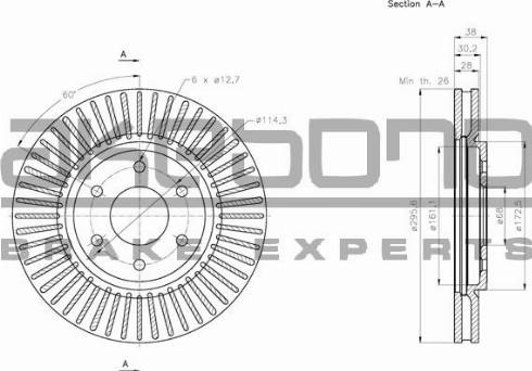 Akebono BN-0617 - Disque de frein cwaw.fr