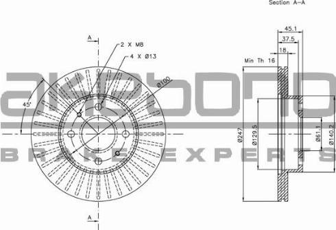 Akebono BN-0634 - Disque de frein cwaw.fr