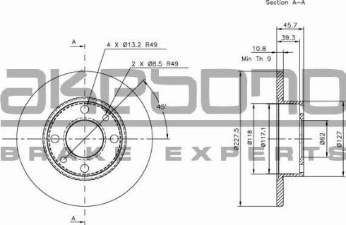 Akebono BN-0624 - Disque de frein cwaw.fr