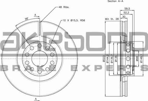 Akebono BN-0625 - Disque de frein cwaw.fr