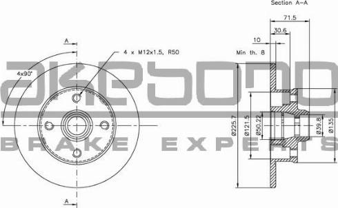 Akebono BN-0059 - Disque de frein cwaw.fr