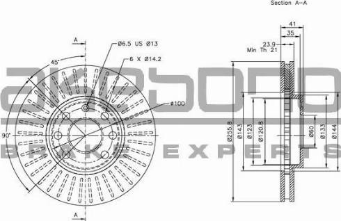 Akebono BN-0058 - Disque de frein cwaw.fr