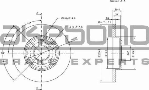 Akebono BN-0053 - Disque de frein cwaw.fr