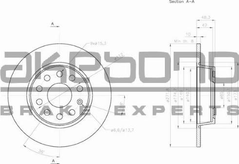 Akebono BN-0008 - Disque de frein cwaw.fr