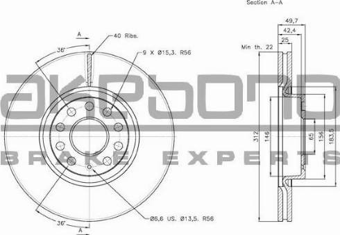 Akebono BN-0002 - Disque de frein cwaw.fr