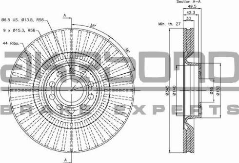 Akebono BN-0015 - Disque de frein cwaw.fr