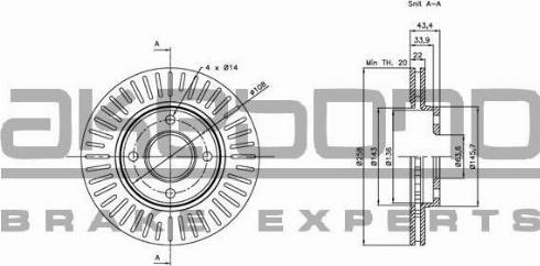 Akebono BN-0016 - Disque de frein cwaw.fr