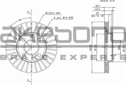 Akebono BN-0083 - Disque de frein cwaw.fr