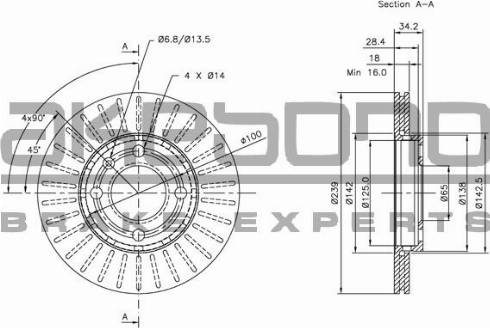 Akebono BN-0035 - Disque de frein cwaw.fr