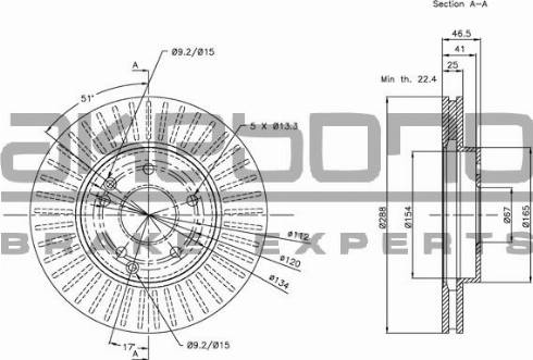 Akebono BN-0030 - Disque de frein cwaw.fr