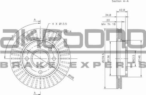 Akebono BN-0032 - Disque de frein cwaw.fr