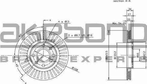 Akebono BN-0028 - Disque de frein cwaw.fr