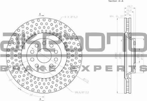 Akebono BN-0022 - Disque de frein cwaw.fr