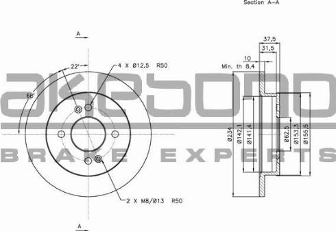 Akebono BN-0149 - Disque de frein cwaw.fr