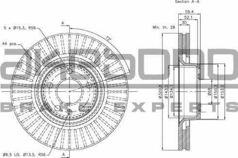 Akebono BN-0140 - Disque de frein cwaw.fr