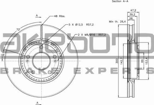 Akebono BN-0141 - Disque de frein cwaw.fr