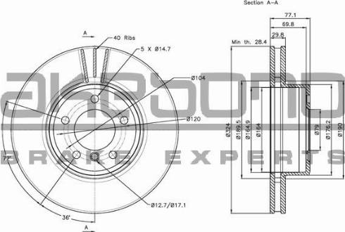 Akebono BN-0159 - Disque de frein cwaw.fr