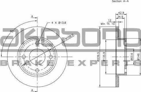 Akebono BN-0104 - Disque de frein cwaw.fr