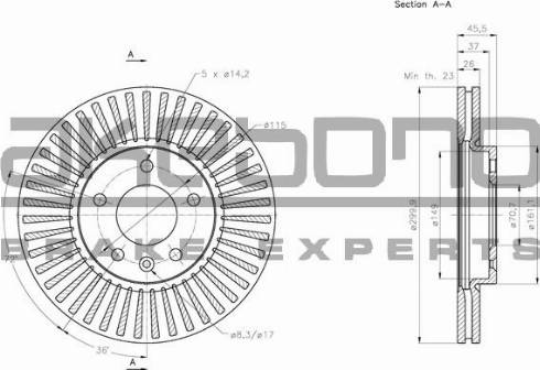 Akebono BN-0100 - Disque de frein cwaw.fr