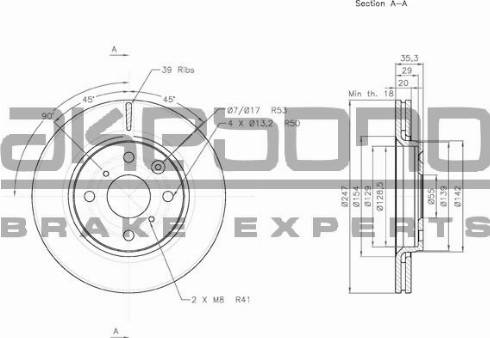 Akebono BN-0108 - Disque de frein cwaw.fr