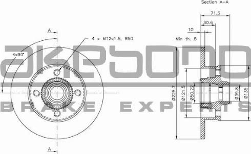 Akebono BN-0119 - Disque de frein cwaw.fr