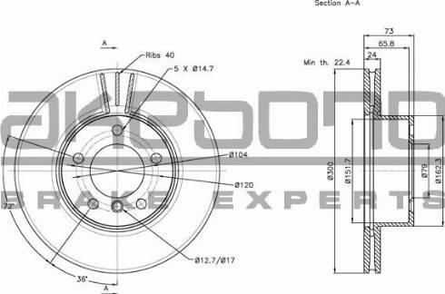 Akebono BN-0111 - Disque de frein cwaw.fr