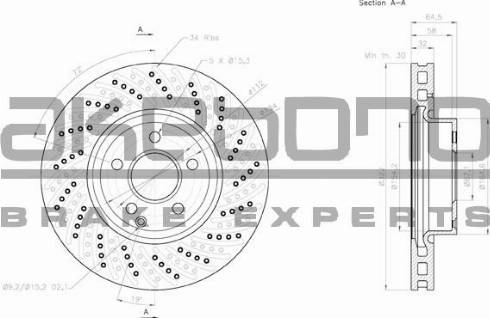 Akebono BN-0112 - Disque de frein cwaw.fr