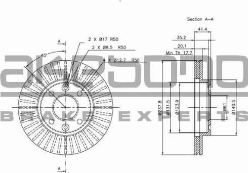 Akebono BN-0117 - Disque de frein cwaw.fr