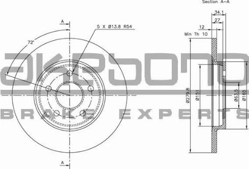 Akebono BN-0188 - Disque de frein cwaw.fr