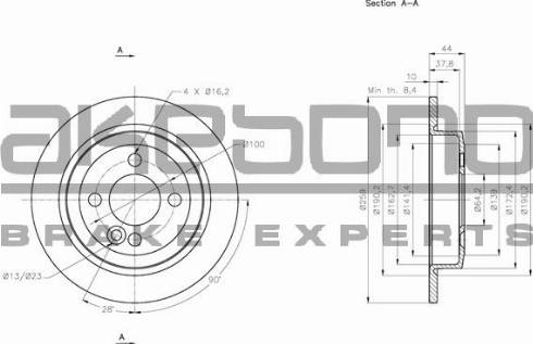 Akebono BN-0132 - Disque de frein cwaw.fr