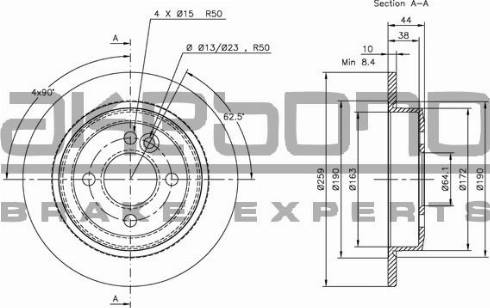 Akebono BN-0124 - Disque de frein cwaw.fr