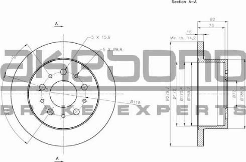 Akebono BN-0125 - Disque de frein cwaw.fr