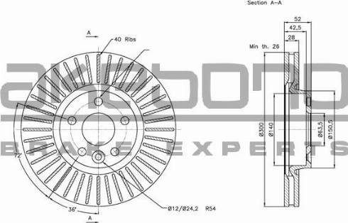 Akebono BN-0126 - Disque de frein cwaw.fr