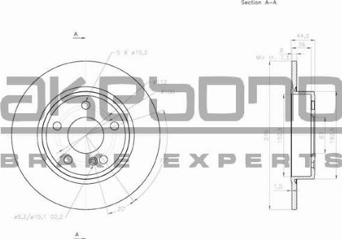 Akebono BN-0128 - Disque de frein cwaw.fr