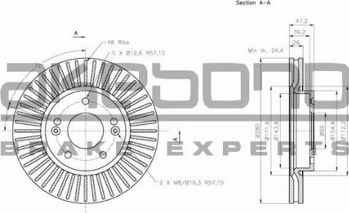 Akebono BN-0123 - Disque de frein cwaw.fr