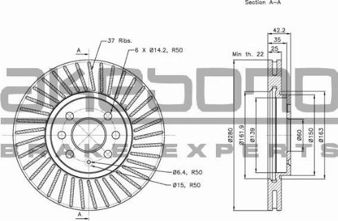 Akebono BN-0122 - Disque de frein cwaw.fr