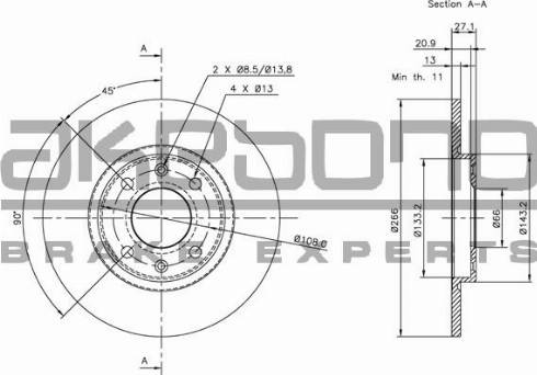 Akebono BN-0171 - Disque de frein cwaw.fr