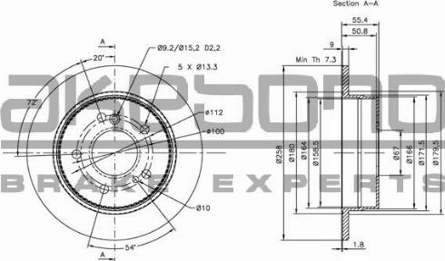 Akebono BN-0178 - Disque de frein cwaw.fr