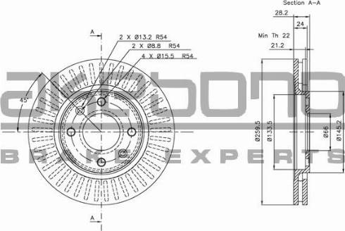 Akebono BN-0865 - Disque de frein cwaw.fr