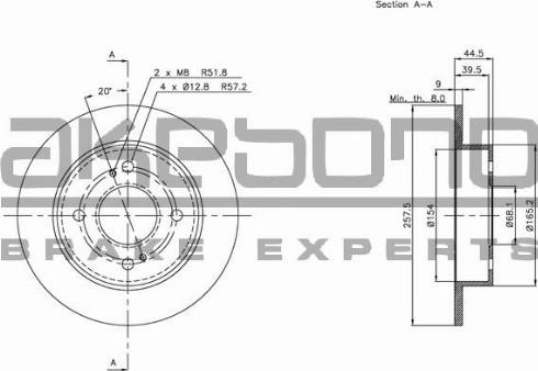 Akebono BN-0809 - Disque de frein cwaw.fr