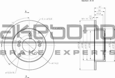 Akebono BN-0810 - Disque de frein cwaw.fr